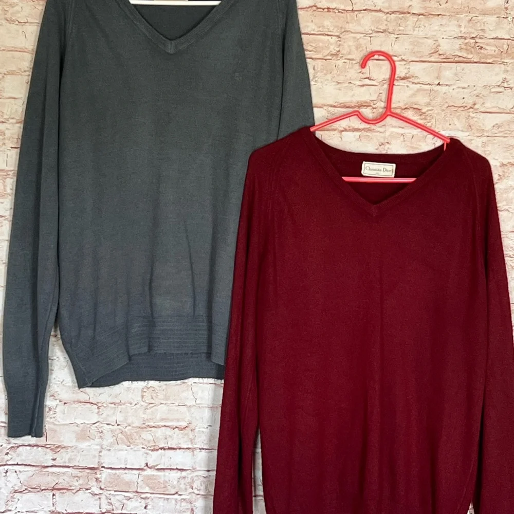 Christian Dior vintage sweaters Lot of two for one price XL - Picture 1 of 9